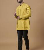 Yellow layered shirt kurta