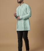Mint layered shirt kurta