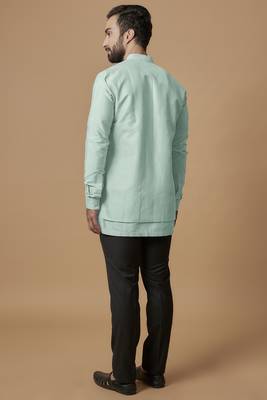 Mint layered shirt kurta 3