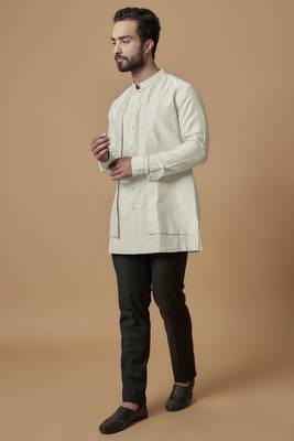 Off-white layered shirt kurta 1