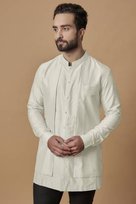 Off-white layered shirt kurta 2