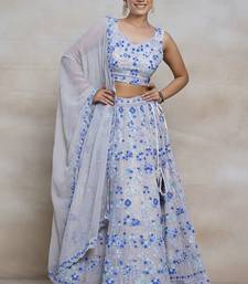 Vibrant Multicolor Sequin Embroidered Faux Georgette Lehenga Set For Wedding