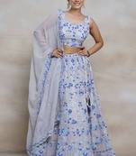 Vibrant Multicolor Sequin Embroidered Faux Georgette Lehenga Set For Wedding