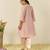 Blush pink aiza - short chauga with salwar and dupatta