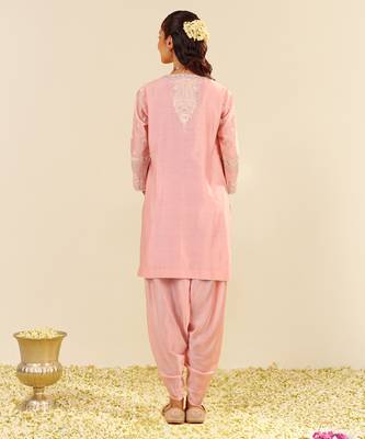 Blush pink zaisha - short kurta with dhoti 4