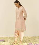 Off rose zahra - short kurta with dhoti