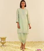 Mint green zahra - short kurta with dhoti