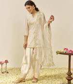 Daisy ivory sara - short kurta with salwar and dupatta