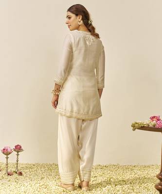 Daisy ivory sara - short kurta with salwar and dupatta 2