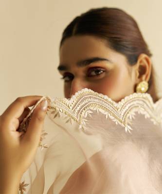 Blush pink sara - short kurta with salwar 4