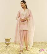 Off rose haniya - short kurta with salwar and dupatta