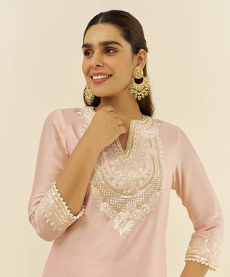 Off rose haniya - short kurta with salwar and dupatta 5