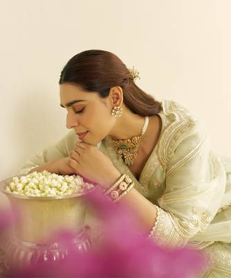 Mint green meeram - short anarkali with salwar and dupatta 4