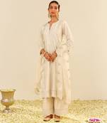 Daisy ivory sumaiya - a-line kurta with palazzo and dupatta