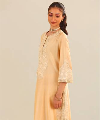 Beige sereen - a-line kurta with palazzo 3