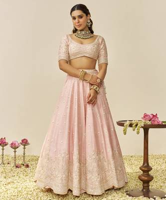 Blush Pink FIDA - LEHENGA WITH BLOUSE AND DUPATTA 1