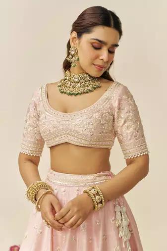 Blush Pink FIDA - LEHENGA WITH BLOUSE AND DUPATTA
