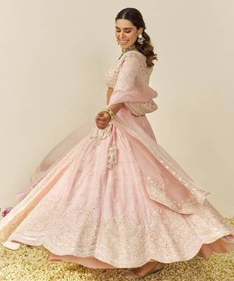 Blush Pink FIDA - LEHENGA WITH BLOUSE AND DUPATTA 3