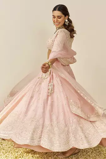 Blush Pink FIDA - LEHENGA WITH BLOUSE AND DUPATTA