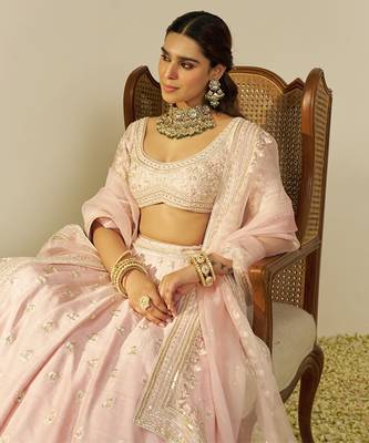Blush Pink FIDA - LEHENGA WITH BLOUSE AND DUPATTA 4