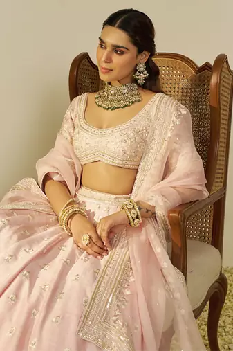 Blush Pink FIDA - LEHENGA WITH BLOUSE AND DUPATTA