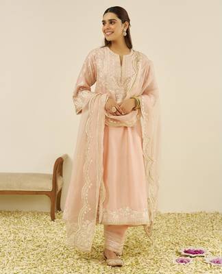 Off rose maaroofa - long chauga with salwar 1