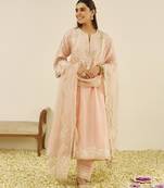 Off rose maaroofa - long chauga with salwar