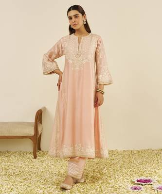 Off rose maaroofa - long chauga with salwar 3
