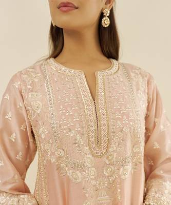 Off rose maaroofa - long chauga with salwar 5