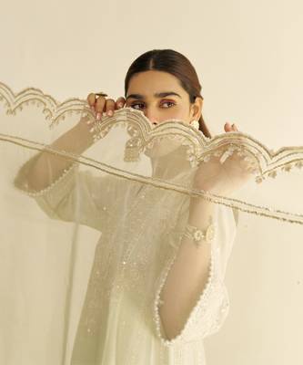Mint green maaroofa - long chauga with salwar 4