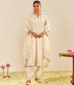 Daisy ivory maziya - long chauga with salwar and dupatta