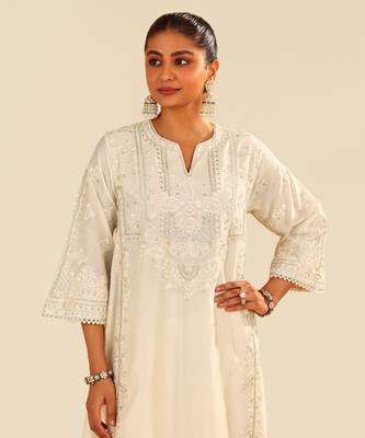 Daisy ivory maziya - long chauga with salwar and dupatta 3