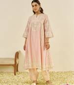 Blush pink maziya - long chauga with salwar