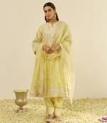 Lemon yellow maziya - long chauga with salwar and dupatta