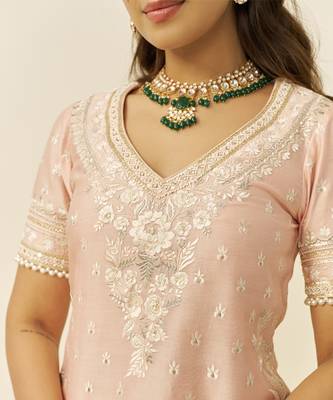 Off rose sameeha - short kurta with sharara 2