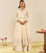 Daisy ivory ameena - long anarkali with skirt