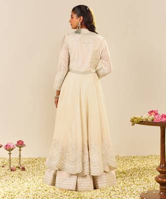 Daisy ivory ameena - long anarkali with skirt 3