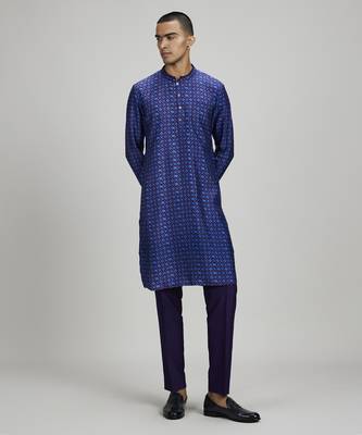 Ikat printed dashiki kurta set 1
