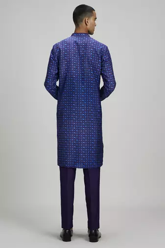 Ikat printed dashiki kurta set