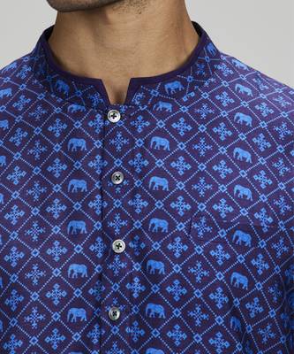 Ikat printed dashiki kurta set 4