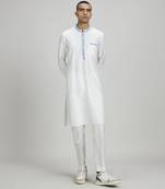 Off-white pixel printed dashiki kurta set