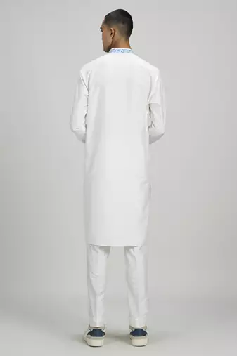 Off-white pixel printed dashiki kurta set