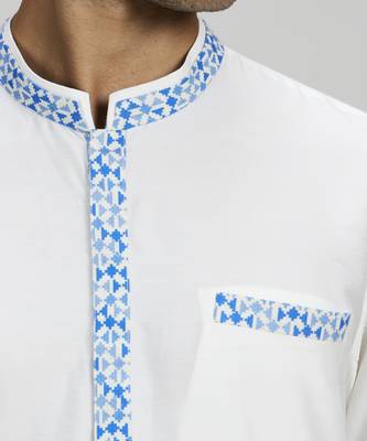 Off-white pixel printed dashiki kurta set 4