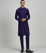 Indigo patola printed dashiki kurta set