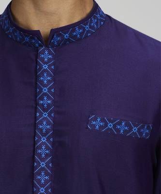 Indigo patola printed dashiki kurta set 3