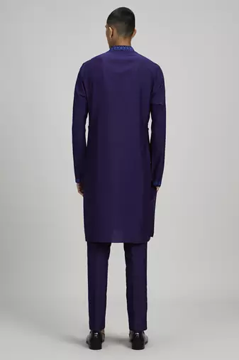 Indigo patola printed dashiki kurta set