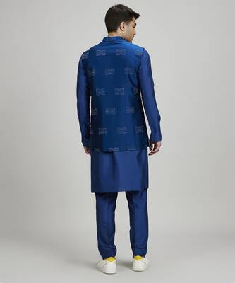 Cobalt boro embroidered bandhi jacket 3