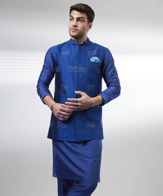 Cobalt boro embroidered bandhi jacket 4