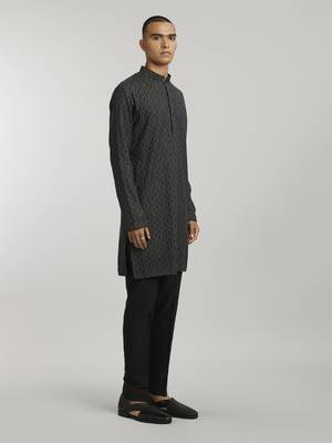 Ebony leon printed kurta pant set 2