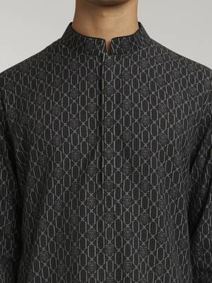 Ebony leon printed kurta pant set 3
